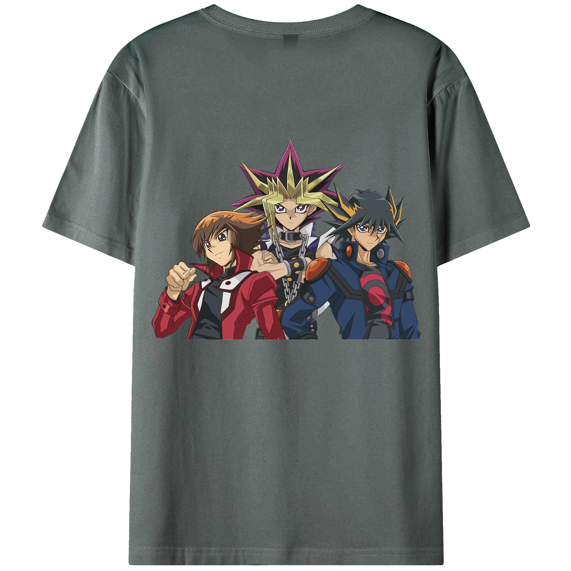 （画像用） 遊☆戯☆王 Yu-Gi-Oh! 綿100％ メンズ半袖Tシャツ（バックプリント） 通気性